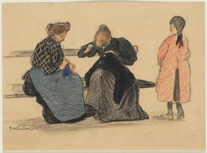 Tre figurer av Théophile Alexandre Steinlen