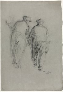 To menn som arbeider, bakfra av Théophile Alexandre Steinlen