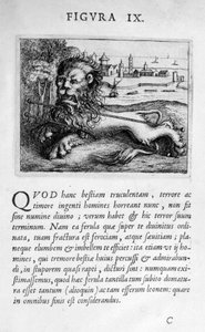 Profetifigur IX fra Prognosticatio Eximii Doctoris Paracelsi, 1536 av Theophrastus Bombastus von Hohenheim Paracelsus