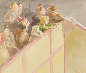 Publikum på Islington Circus (akvarell)
