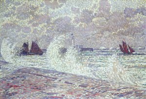 Havet under jevndøgn, Boulogne-sur-Mer, 1900 av Théo van Rysselberghe