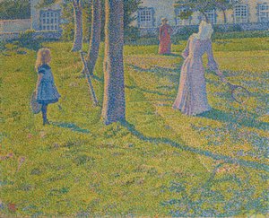 Tennisspillet, 1889. av Théo van Rysselberghe