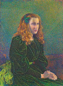 Ung kvinne i grønn kjole, 1893 av Théo van Rysselberghe