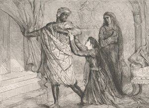 Borte!: plate 7 fra Othello Act 3, Scene 4, etset 1844, gjengitt 1900. av Théodore Chassériau