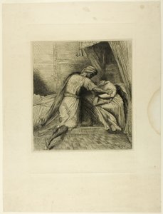 Han kveler henne, tallerken tretten fra Othello av Théodore Chassériau