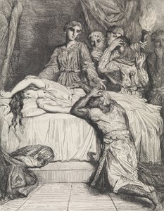 Åh! Åh! Å!: plate 14 fra Othello Act 5, Scene 2, etset 1844, r..., etset 1844, gjengitt 1900. av Théodore Chassériau