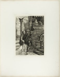 Vekk! Hva Ho! Brabantio!plate 1 (akt 1, scene 1) fra Othello av Théodore Chassériau