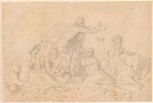 Sykepleien til Jupiter av Théodore Chassériau