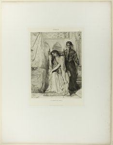 The Willow Song, plate ni fra Othello av Théodore Chassériau