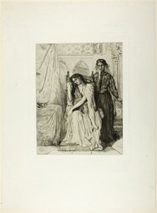 The Willow Song, plate ni fra Othello av Théodore Chassériau
