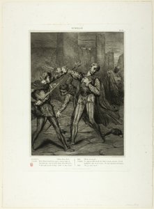 Skurk, Thou Diest, tallerken ti fra Othello av Théodore Chassériau
