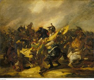 Géricault - A Charge of Cuirassiers, ca. 1822 - ca. 1823 av Theodore Gericault