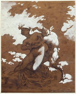 Géricault - Satyr og nymfe, 1817 av Theodore Gericault
