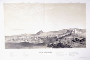 Panorama over moderne Athen av Théodose du Moncel