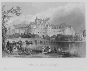 Chateau of Amboise, ved Loire (gravering)