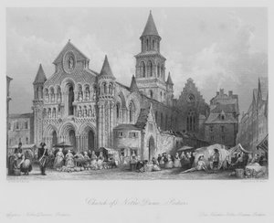 Church of Notre Dame, Poitiers (gravering)