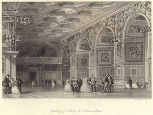 Galleri av Henry II Fontainebleau (gravering) av Thomas (after) Allom