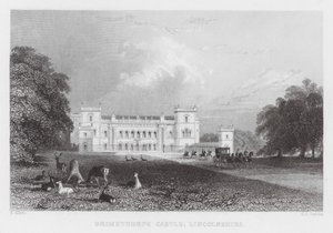 Grimsthorpe Castle, Lincolnshire (gravering) av Thomas (after) Allom