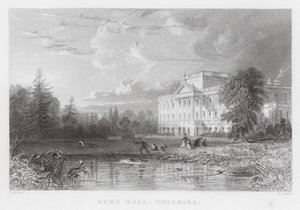 Lyme Hall, Cheshire (gravering) av Thomas (after) Allom