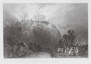 Nottingham Castle (gravering) av Thomas (after) Allom