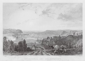 Nottingham og dens omgivelser (gravering) av Thomas (after) Allom