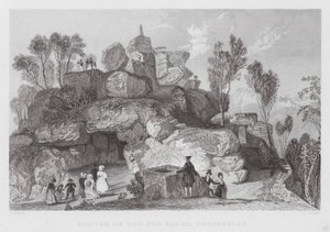 Rooter eller Roo-tor Rocks, Derbyshire (gravering) av Thomas (after) Allom