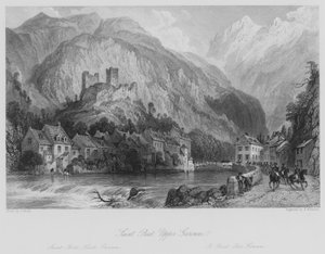 Saint Beat, Upper Garonne (gravering) av Thomas (after) Allom