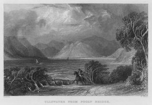 Ullswater fra Pooley Bridge (gravering) av Thomas (after) Allom