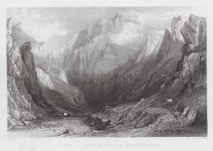 Vale of the Winnets, Derbyshire (gravering) av Thomas (after) Allom