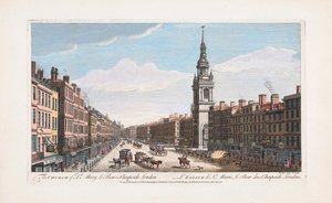 St, Mary le Bow kirke, London av Thomas (after) Bowles