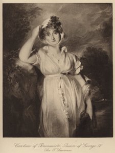 Caroline av Brunswick, dronning av kong George IV (gravering)
