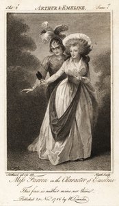 Frøken Elizabeth Farren i rollen som Emeline i John Drydens Arthur and Emeline