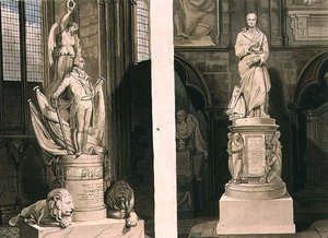 Minnesmerker over Captain Montague i West Entrance og Addison in Poet