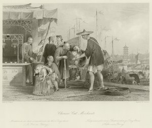 kinesiske kattehandlere av Thomas Allom
