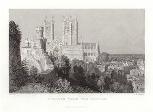 Lincoln fra slottet av Thomas Allom