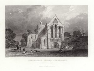 Lanercost Priory i Cumberland av Thomas Allom