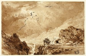 Fliden i Alpene av Thomas Allom