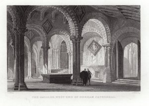 Galilea i vestenden av Durham Cathedral av Thomas Allom