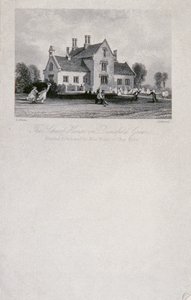 Skolehuset på Dunsfold Green, Surrey, 1850 (stållinjegravering) av Thomas Allom