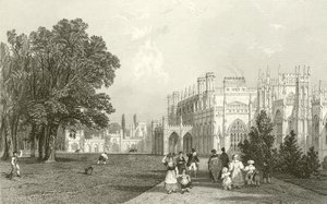 Vestfronten av Eaton Hall, Cheshire av Thomas Allom