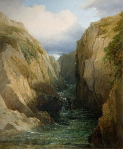 Gorge And River i Irland, 1860.