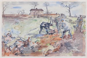 Rydding og brenning av en hekk av Thomas Barclay Hennell