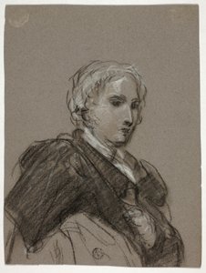 Byste av en kvinne (recto); Drapert figur, tre-kvarts lengde (verso) av Thomas Barker