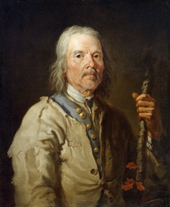 Man Holding a Staff, ca. 1800 (olje på lerret)