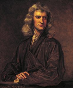 Portrett av Isaac Newton, etter originalen av Sir Godfrey Kneller fra 1689 av Thomas Barlow