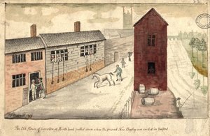 House of Correction, Manchester, 1819 (penn og blekk og wc på papir)