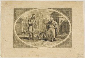 Fabel: En mann bitt av en hund av Thomas Bewick