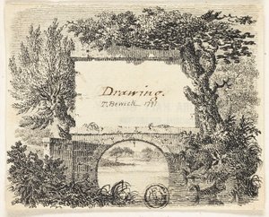 Vignett med brotrær av Thomas Bewick
