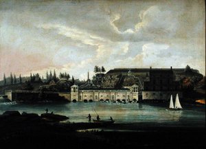 Fairmount Waterworks, ca. 1830 (olje på lerret)