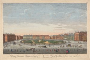 Utsikt over Grosvenor Square, London av Thomas Bowles